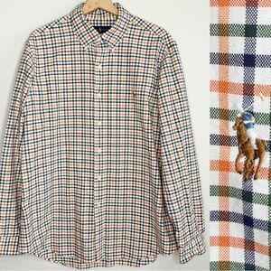 Ralph Lauren Plaid Button Down Shirt Men’s Large 100% Cotton